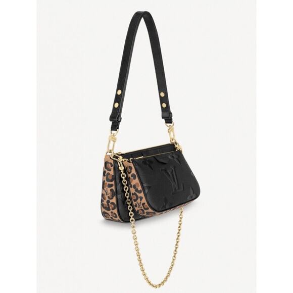 Louis Vuitton Wild At Heart Multi Pochette Accessoires Black Chain Crossbody Bag - Picture 1 of 12